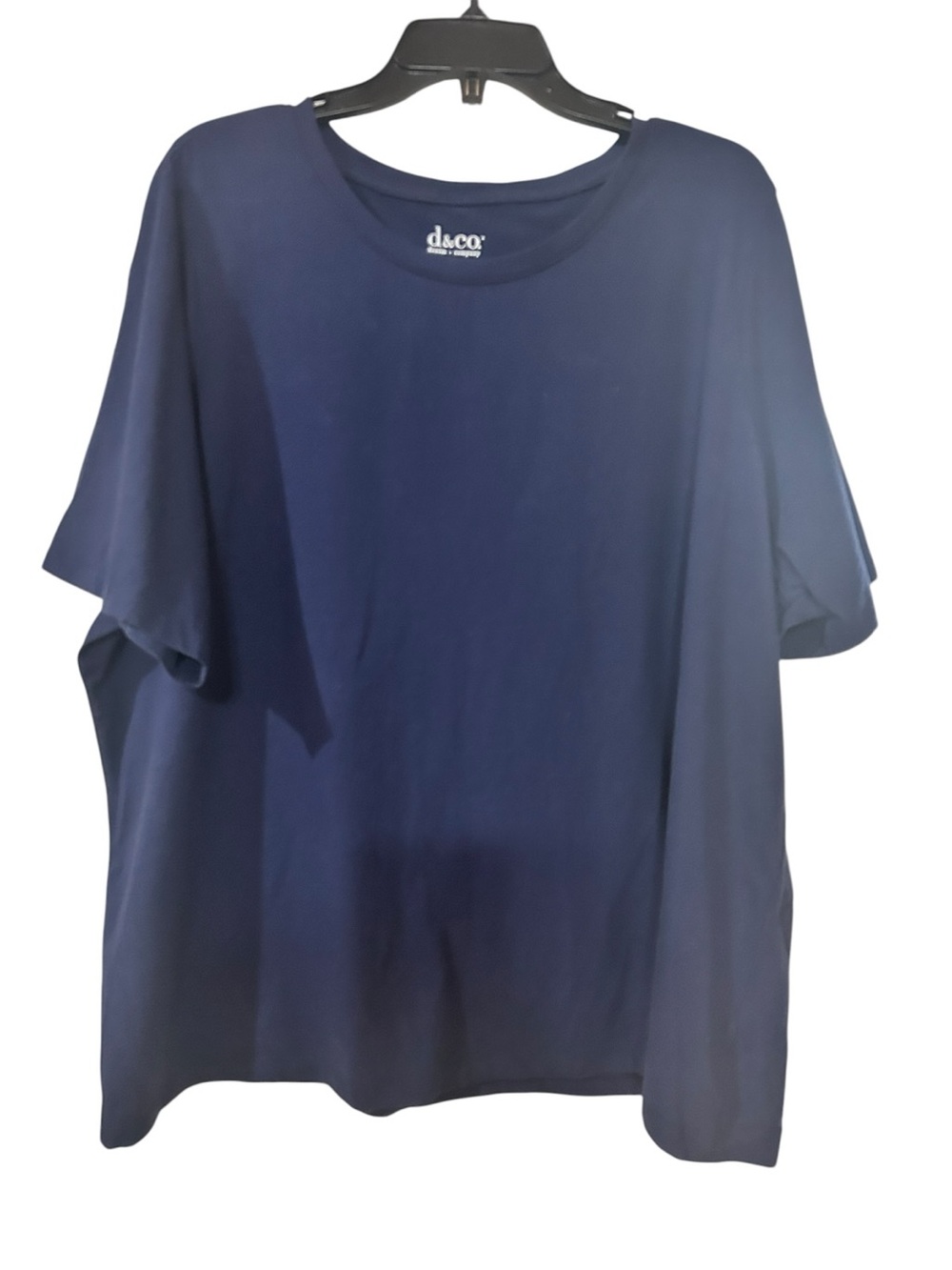NWOT Denim&Co Navy Short Sleeve Tee